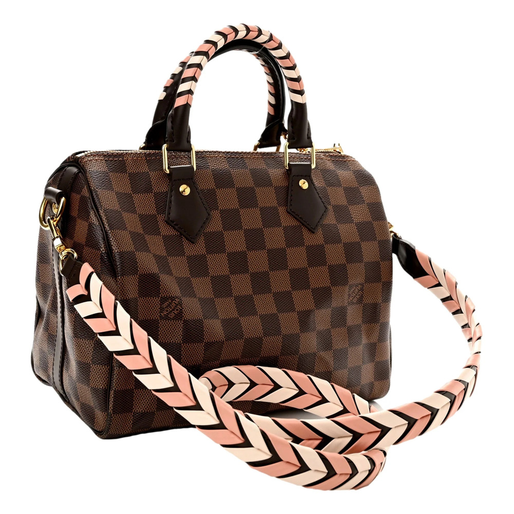 Louis Vuitton Damier Ebene Braided Speedy Bandouliere 25